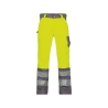 Pantalon haute visibilité multipoches 300 g/m² classe 2 Jaune fluo/gris ciment coupe longue – Dassy Lancaster