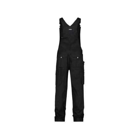Cotte à bretelles en coton 320 g/m² multipoches Noir – Dassy Ventura