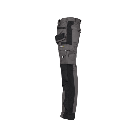 Pantalon de travail multi-poches bicolore Cordura 300 g/m² Gris ciment/noir coupe courte – Dassy Seattle