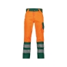 Pantalon haute visibilité multipoches 245 g/m² ISO EN 20471 Classe 2 Orange fluo/vert coupe courte – Dassy Lancaster