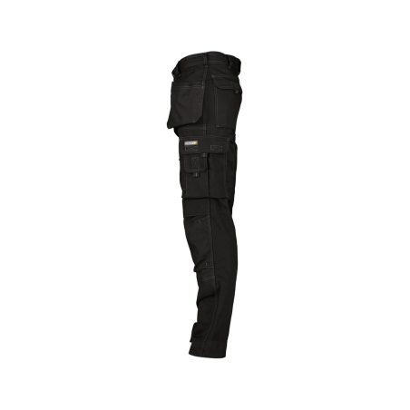 Pantalon de travail multi-poches canvas Cordura genoux Noir coupe longue – Dassy Texas