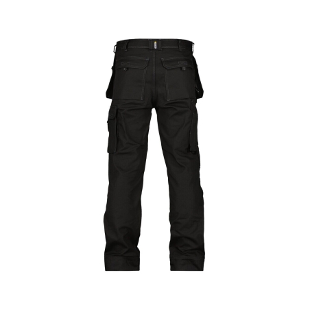 Pantalon de travail multi-poches canvas Cordura genoux Noir coupe courte – Dassy Texas