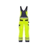 Cotte à bretelles haute visibilité multipoches avec genouillères Jaune fluo/marine coupe courte – Dassy Toulouse