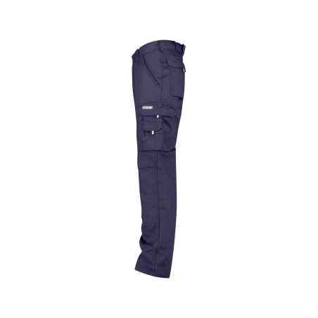 Pantalon de travail coton multipoches avec poches genoux Cordura Marine – Dassy Miami