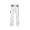 Pantalon de travail bicolore multipoches coupe droite 245 g/m² Blanc/gris ciment coupe longue – Dassy Nashville