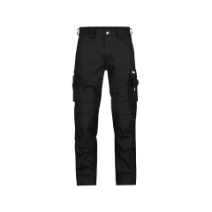 Pantalon de travail multipoches avec renforts Cordura genoux Noir coupe courte – Dassy Miami
