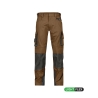 Pantalon de travail stretch multipoches genouillères Cordura Camel/gris anthracite coupe courte – Dassy Nova