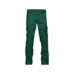 Pantalon de travail bicolore multipoches coupe droite 245 g/m² Vert/noir coupe longue – Dassy Nashville