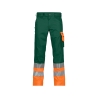 Pantalon de travail haute visibilité classe 1 multipoches Vert/orange fluo coupe courte – Dassy Omaha