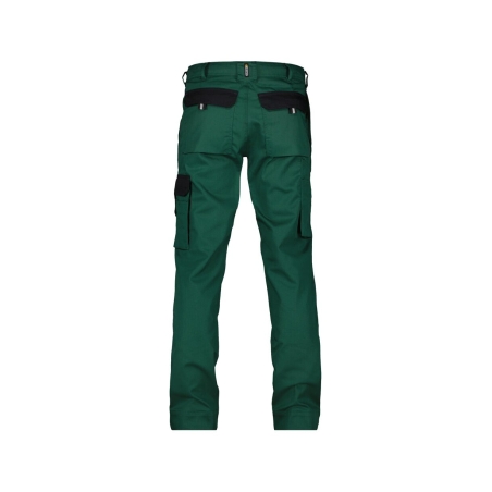 Pantalon de travail bicolore multipoches coupe droite 245 g/m² Vert/noir coupe courte – Dassy Nashville