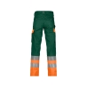 Pantalon de travail haute visibilité 300 g/m² multipoches Vert/orange fluo – Dassy Omaha