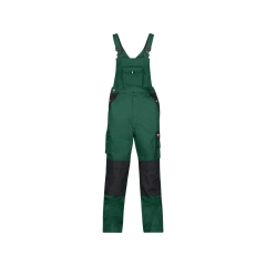 Cotte à bretelles bicolore multipoches avec poches genoux Cordura Vert/noir coupe courte – Dassy Versailles