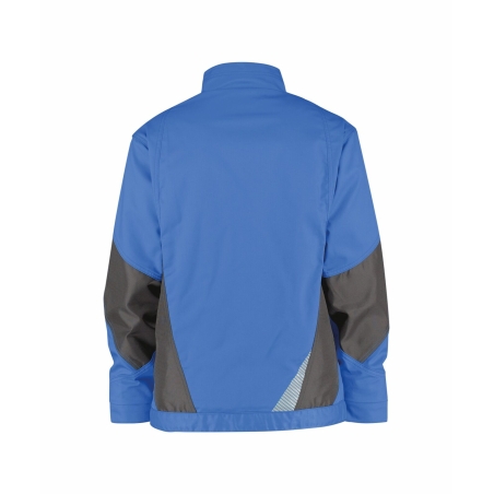 Veste de travail stretch Cordura coupe-vent poches zippées Bleu azur/gris anthracite – Dassy Atom