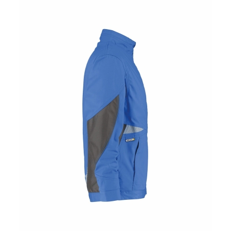 Veste de travail stretch Cordura coupe-vent poches zippées Bleu azur/gris anthracite – Dassy Atom
