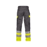 Pantalon de travail haute visibilité classe 1 multipoches Gris ciment/jaune fluo – Dassy Omaha