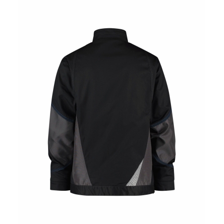 Veste de travail stretch Cordura coupe-vent poches zippées Noir/gris anthracite – Dassy Atom