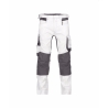 Pantalon de travail stretch multipoches coupe ajustée Blanc/gris anthracite coupe courte – Dassy Dynax