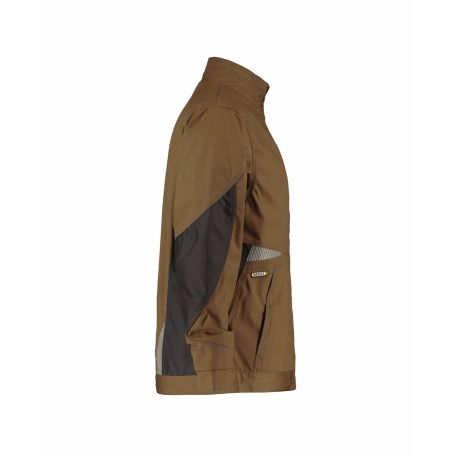 Veste de travail stretch Cordura coupe-vent poches zippées Camel/gris anthracite – Dassy Atom