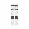 Pantalon peintre femme stretch multipoches genouillères Blanc/gris anthracite – Dassy Dynax Women