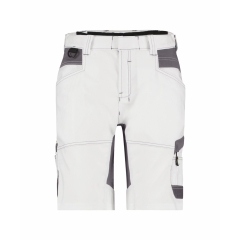 Bermuda de travail peintre stretch femme multipoches Blanc/gris anthracite – Dassy Axis Women