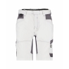 Bermuda de travail peintre stretch femme multipoches Blanc/gris anthracite – Dassy Axis Women