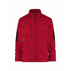 Veste de travail stretch Cordura coupe-vent poches zippées Rouge/noir – Dassy Atom