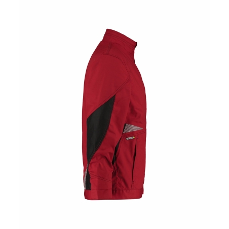 Veste de travail stretch Cordura coupe-vent poches zippées Rouge/noir – Dassy Atom