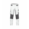 Pantalon de travail stretch quadri-directionnel multipoches Blanc/gris anthracite coupe courte – Dassy Helix