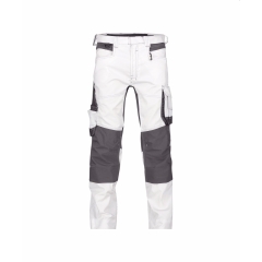 Pantalon de travail stretch multipoches coupe ajustée Blanc/gris anthracite – Dassy Dynax