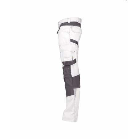 Pantalon de travail stretch multipoches coupe ajustée Blanc/gris anthracite – Dassy Dynax