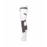Pantalon de travail stretch multipoches coupe ajustée Blanc/gris anthracite coupe longue – Dassy Dynax
