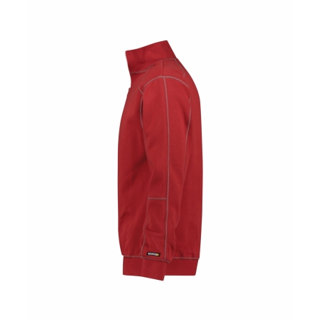 Sweat-shirt de travail zippé col montant 290 g/m² Rouge – Dassy Felix