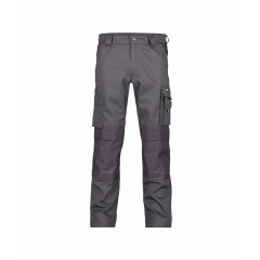Pantalon de travail multipoches avec renforts Cordura genoux Gris ciment coupe longue – Dassy Miami 245