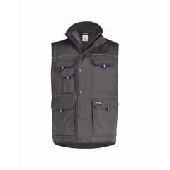 Gilet hiver doublure polaire multipoches avec biais réfléchissants Gris ciment – Dassy Mons