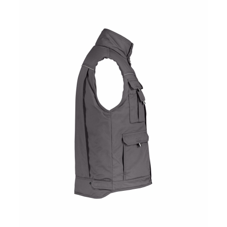 Gilet hiver doublure polaire multipoches avec biais réfléchissants Gris ciment – Dassy Mons