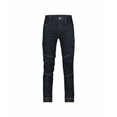 Jean de travail stretch slim fit multipoches renforcé Cordura Bleu jeans/noir – Dassy Osaka