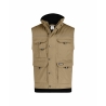 Gilet hiver doublure polaire multipoches avec biais réfléchissants Beige – Dassy Mons