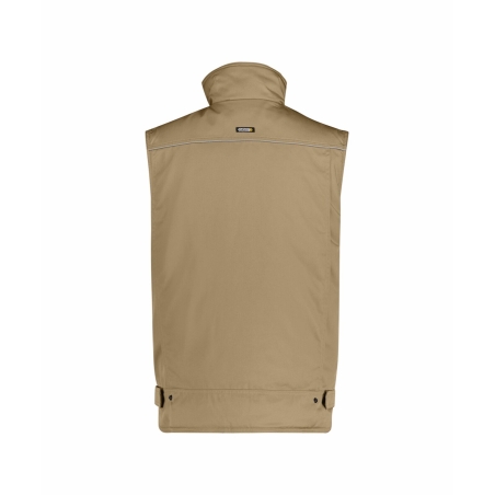 Gilet hiver doublure polaire multipoches avec biais réfléchissants Beige – Dassy Mons