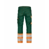 Pantalon de travail haute visibilité multipoches Cordura Vert/orange fluo coupe longue – Dassy Phoenix