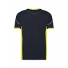 T-shirt de travail col rond avec détails réfléchissants Bleu nuit/jaune fluo – Dassy Tampico