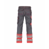 Pantalon de travail haute visibilité multipoches Cordura Gris ciment/rouge fluo – Dassy Phoenix