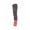 Pantalon de travail haute visibilité multipoches Cordura Gris ciment/rouge fluo – Dassy Phoenix