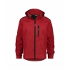 Veste softshell triple couche stretch à capuche amovible Rouge carmin – Dassy Tavira