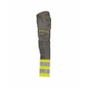 Pantalon de travail haute visibilité multipoches Cordura Gris ciment/jaune fluo coupe courte – Dassy Phoenix