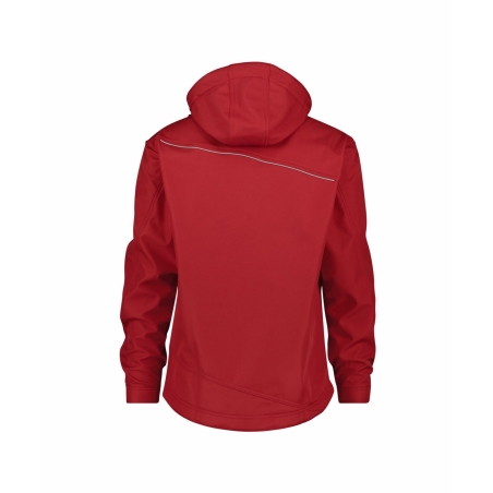 Veste softshell triple couche stretch à capuche amovible Rouge carmin – Dassy Tavira
