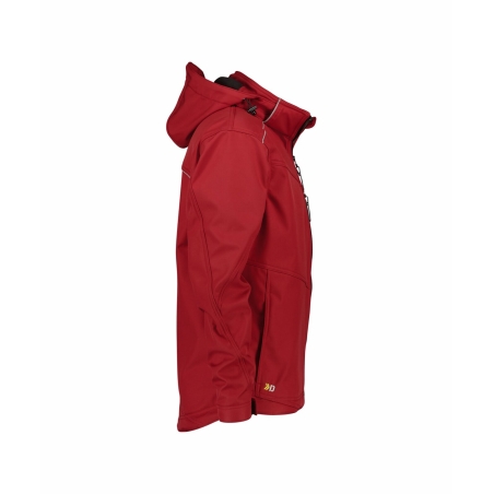 Veste softshell triple couche stretch à capuche amovible Rouge carmin – Dassy Tavira