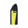 T-shirt de travail femme col rond avec détails réfléchissants Bleu nuit/jaune fluo – Dassy Tampico Women