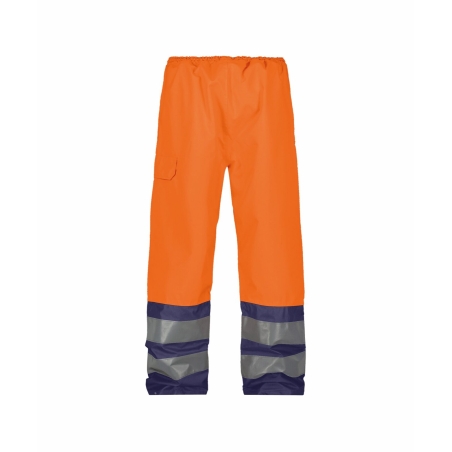 Pantalon haute visibilité imperméable classe 3 EN ISO 20471 Orange fluo/marine – Dassy Sola