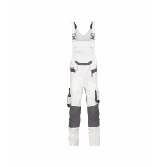 Cotte à bretelles stretch multipoches Cordura Blanc/gris – Dassy Tronix