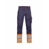 Pantalon de travail haute visibilité multipoches Cordura Marine/orange fluo – Dassy Phoenix